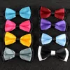 Accesorios para niños Joyas de niñas New Fashion Boys Bowtie Algodón 2 capas Corbas Negocios Tada de lazo para la fiesta para fiestas Inglaterra TIENES SOLIDOS