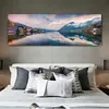 Pósteres coloridos de nubes y cielo, pintura en lienzo de ciudad, Tigre, playa, puente, nieve, imágenes HD, arte de pared para sala de estar, cabecera, decoración del hogar