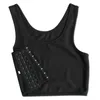 Casual Breathable Buckle Short Chest Breast Binder Vest Tops Chest Binder Underwear Tank Tops Bandage Breathable Side Hook 220623