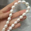 Superbe collier de perle blanc naturel de 18 "en mer du Sud 14K