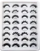 5 Pairs Fluffy Faux Mink Eyelashes Thick Curl 3d False Eyelash Lashes Full stripFake Eye Lash Extension Silk Eyelashs