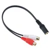 Audio Cables Jack Plug Stereo Adapter Cord For Pc Mp3 Cd Player Female To 2 Rca Female