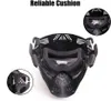 Airsoft Mask Tactical Masks Face Face avec Lens Ggggles Protection des yeux pour Halloween CS Games de survie Shoting Cosplay Mask Black8013278