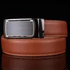 Bälten Plyesxale Cowhide äkta läder för män Est Mens Automatic Ratchet Buckle Belt Designer Högkvalitativ G52Belt