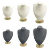 Jewelry Pouches Bags Mannequin Necklace Display Stand Holder Portrait Window Pendant Decorate ShelfJewelry