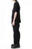 T-shirt décontracté pour hommes d'été style ample avec bretelles noires T-Shirt à manches courtes haut à la mode L220704