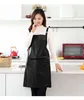 Waterproof and oil-proof leather apron women's fashion strap home kitchen overalls cooking waistband custom printing Y220426