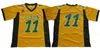 NCAA North Dakota State Bison Ndsu Carson Wentz College Football Koszulki tanie #11 Carson Wentz University koszulki piłkarskie żółte zielone