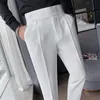 Men's Suits Men's & Blazers Men's Suit Pants High Waist Classic Italian Casual Slim Fit Formal Dress Social Trousers Men Clothing