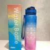 Bouteille d'eau d'extérieur avec paille de 1000ml, bouteilles de sport, de randonnée, de Camping, sans BPA, tasses en plastique portables colorées
