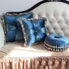 Kudde/dekorativ kudde Squar Patchwork Bälte Europa Luxury Beauty Tassel Home Sofa Cushion Car Bed Dec med fyllning av grossist FG1271CUSHIO