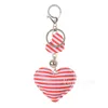 Heart Shape Key Ring Party Favorit Färgglada Amerikanska Flagg Nyckelringar Independence Day Key Chain Souveni AA