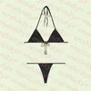 Дизайнерский три очка бикини женский треугольник купальники летние приморские пляжные купальник