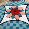 Fronha de bordado de lã floral boêmia étnica bordado