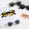 Óculos de Sol Redondo Rebite Armação Pequena Moda Coreana Feminino Manteiga Verde Masculino Óculos de Sol