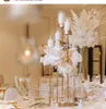 装飾10pcs結婚式の装飾贅沢な台座コラムビッグカップキャンドルスタンドフローラルアレンジラックエンゲージメントバースデーフラワーテーブルセンター