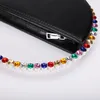 Colour Diamond Circular Evening Bag Women Round Handle Dinner Clutch Purse Ladies Half Moon Handbag Fashion 220614