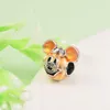 Halloween Mouse Pumpkin Charms Beads 925 Sterling Silver Bead Fit Pandora Bracelet Beads Jewelry Making DIY For Women Christmas Gift Accessories 799599C01