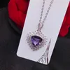 Boucles d'oreilles collier femmes mode pendentif avec violet Triangle cubique zircone géométrique tempérament anneau pour femmes ensemble de bijoux de mariage