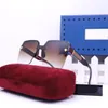 Luxury fashion designer square sunglasses mens semi-rimless letter polarized Sunglass womens gafas de sol mujer eyeglasses glasses with box and case