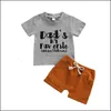 Kleidung Sets Baby Kinder Baby Mutterschaft Jungen Outfits Infant Brief Drucken Tops und Shorts 2 Teile/satz S Dhat0