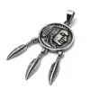 Naszyjniki z wisiorkami ze stali nierdzewnej Punk Gothic Silver Feather EstPendant