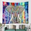 Mandala Boho Wall Tapestry Home Background Decorative Tapestry Lion Elephant Background Decorative Tapestry J220804