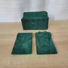 Hot Selling High Quality Klockor Boxes Fashion Green Watch Cloth Travel Collection Bag 70mm x 130mm för president 126300 116500 126610 126710 Armbandsur