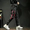 Herrbyxor mode herrfickor män coola hiphop joggar plus storlek byxor bälte kvinnor streetwearmen's