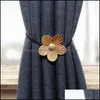 Other Home Decor Garden Flower Shape Curtains Backrest Magnetic Curtain Ornament Tieback Magnet Buckle Simple Decorative Drop Delivery 202