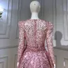 العاج المسلم مع فساتين الزفاف قطار 2022 فستان العروس بالخرز الأنيقة الفاخرة