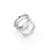 Moda męskie Pierścienie Designerskie Pierścienie Diamentowy Pierścień 2 -częściowy zestaw biżuterii ze stali nierdzewnej