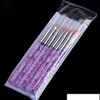 Penne per nail art Penne acriliche Gel UV fai-da-te Smalto per unghie Pennelli per pittura Set di strumenti per manicure