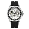 Sports Watch Men Fashion 3d Skull Design Sas Shield Anchor Vine Mechanical Watchs Silicone Swelet Skeleton WIRSTWATCH7422288