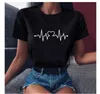 T-shirt blanc à la mode pour femmes, T-shirt avec lettres russes imprimées, été, décontracté, Simple, vêtements doux