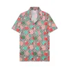 22SS Os clientes costumam comprar com itens semelhantes Camisas de grife de luxo Camisa masculina de boliche com estampa de carta Havaí Camisas casuais florais masculinas de ajuste fino Vestido de manga curta