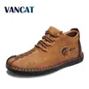 Leather Spring Autumn Mens Fashion Lace Up Ankle Boots Men Casual shoes Zapatillas Hombre Size 48 Y200915