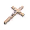 Pure Handmade Wooden Crucifix Christ Suffering Icon Icon Religious Prayer Hand Holding Cross Pendant