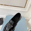 Zwart beige geborsteld lederen loafers voor vrouwelijke ontwerpers kleding schoenen kantoor bruiloft feestpompen dame bovenwerk met lederen band oxfords hoge kwaliteit