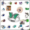 Cluster ringen vlinderstemmingsstemmingsring kleur verandering verstelbare emotie gevoel veranderbare temperatuur sieraden voor kinderen verjaardag w vipjewel dhbis