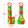 8 pollici il giardino di bong d'acqua del silicone del pene maschio con altezza da downem per fumare piattaforme di colpi di piattaforma petrolifera senza grazia