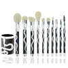 Make-upborstels 10 stks Snake Patroon Borstel Set Maquiagem Big Concealer Contour Eye Shadow Cosmetics Blushing Blending