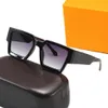 Women designer sunglasses mens sunglasses for women large Initials on the hinges angular lenses attention-demanding oversized frame with case sun glasses