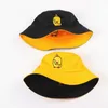 Chapeau de soleil d'été seau noir réversible Bodet jaune pour les hommes pêchez les femmes Bob Boys Sad Panama pliage plage pêcheur extérieur 220513