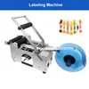 Electric Semi Automatic Bottle Labeling Machine Sealing Machines Round Labeler Juice Flask Sticker Label Applicator