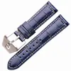 시계 밴드 정품 가죽 watchbands 22mm 24mm 두께 밴드 스트랩 블랙 브라운 오렌지 시계 벨트 팔찌 두개골 버클 포 와치 헬레 22