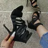 Summer Autumn Sandal Heel and High Fashion Sandals Women Elastic Band Fish Mouth Pure Color Womensandals 738 Sal B Sals 494 S