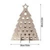 Party Decoration Creative Wooden Christmas Tree Wine Holder 24 Days Countdown Advent Calendar Decor Stand For Mini Bottle