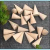 Other Home Textile Textiles Garden Diy Wood Cone Unpainted Wooden Cones Shape Ornamnet Craft Accessories Jewlery Display Stand Organizer H