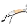 Multifunction Corkscrew wine opener Fish Shape Bottle 3D Shape Wood Handle Tool Accessories BBB14990